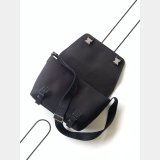 Medium Flex messenger in canvas and suede