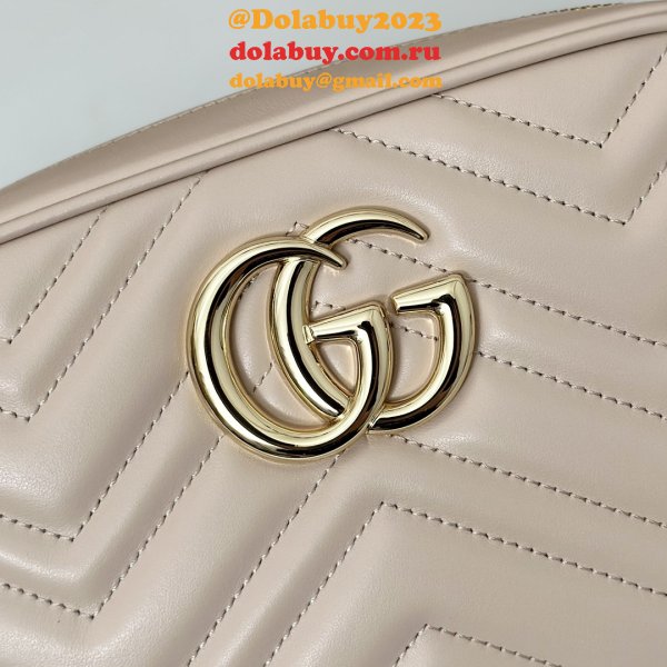 Gucci Replicas GG Marmont 447632 Pink Shoulder Best Bag