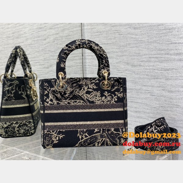 Perfect 1:1 Christian Dior Replicas Lady Best 24CM Black Bag