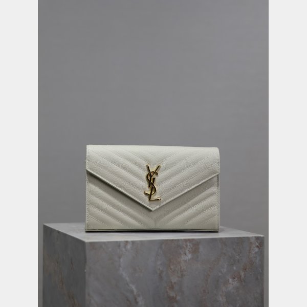 Quality YSL Designer 393953/377828 Caviar Leather Envelope Bag