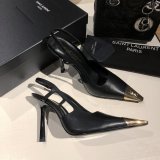 Luxury Saint Laurent Slingback Pumps In Patent Leather