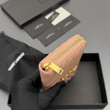 CASSANDRE MATELASSE ZIP AROUND WALLET IN GRAIN LEATHER