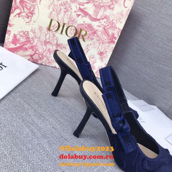 High Top Quality Replica Fashion Dior Navy Blue Tassel Shoes