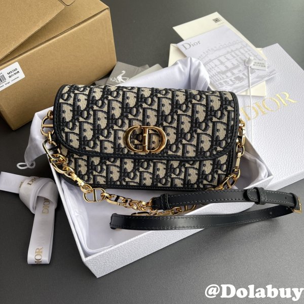 30 Montaigne Avenue Bag Blue Dior Oblique Jacquard
