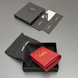 Saint Laurent MATELASSE compact zip around wallet