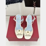 Coeur Royal Laminated Nappa Wedge Sandal 110Mm