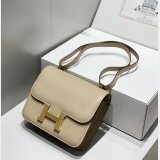 Luxury Hermes handmade Stiching Constance Bag 23cm