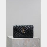Quality YSL Designer 393953/377828 Caviar Leather Envelope Bag