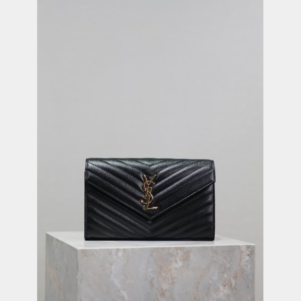 Quality YSL Designer 393953/377828 Caviar Leather Envelope Bag