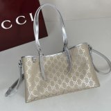 Gucci 815214 GG Emblem Medium Tote Shoulder Bag