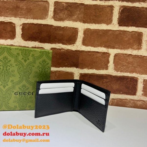 Gucci Fake 708554/700464 wallet Folio Horsebit black Designer Bag