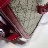 Gucci Replica GG Horsebit 1955 small shoulder 602204 red bag