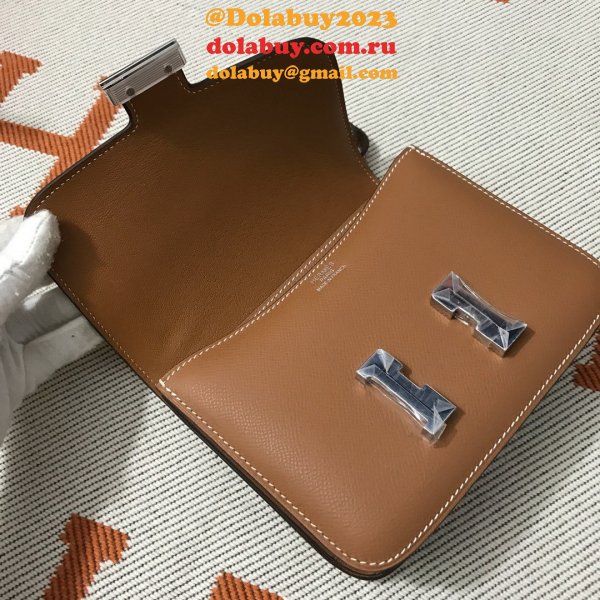 Hermes Constance Bag 18cm Epsom Leather Camel