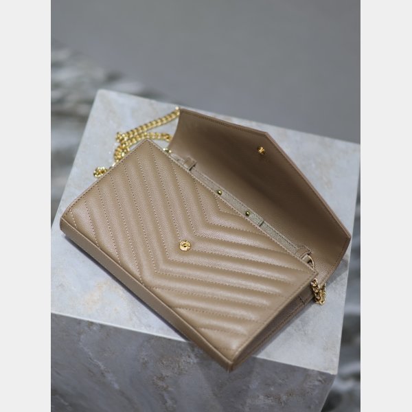 Quality YSL Designer 393953/377828 Caviar Leather Envelope Bag