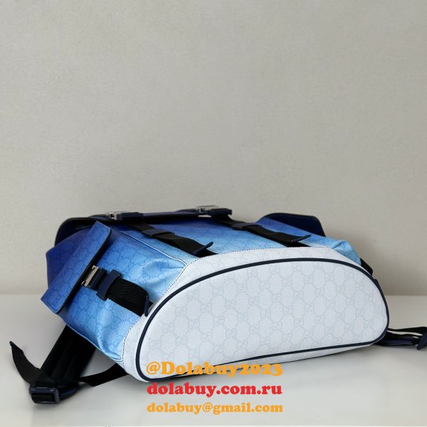 Top Quality 792080 Gucci Chroma Large Backpack Gradient Blue Bag