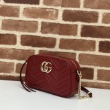 Gucci Perfect Knockoff Luxury 447632 GG Marmont Small Matelassé Shoulder Red Bag