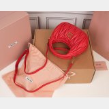 MIU MIU Wander matelasse nappa leather hobo mini-bag