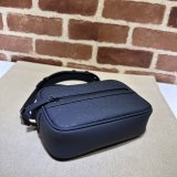 Gucci 1:1 GG Rubber-effect 771321 Shoulder Black Replica Bag