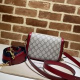 Luxury Gucci Horsebit 1955 Shoulder 658574 Red Bags for Women