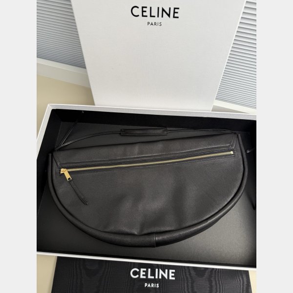 HALFMOON SOFT TRIOMPHE BAG IN SUPPLE SHINY LAMBSKIN