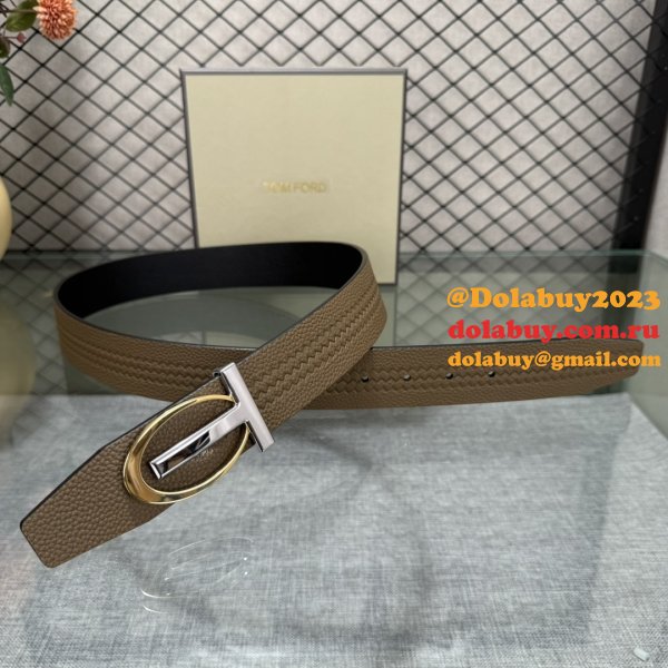 Classic TOM FORD G-Pattern Leather Belt 38MM