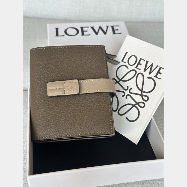 Loewe Compact zip wallet in soft grained calfskin