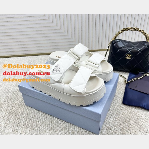 Prada Padded Nappa Leather Sandals