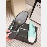 CC Flat Calf Leather Slingbacks Shoes