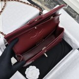 TOP CC Flap 1112 Lambskin 25cm Handbags Light golden hardware