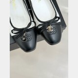 Wholesale CC Ballet Tweed Leather Flats