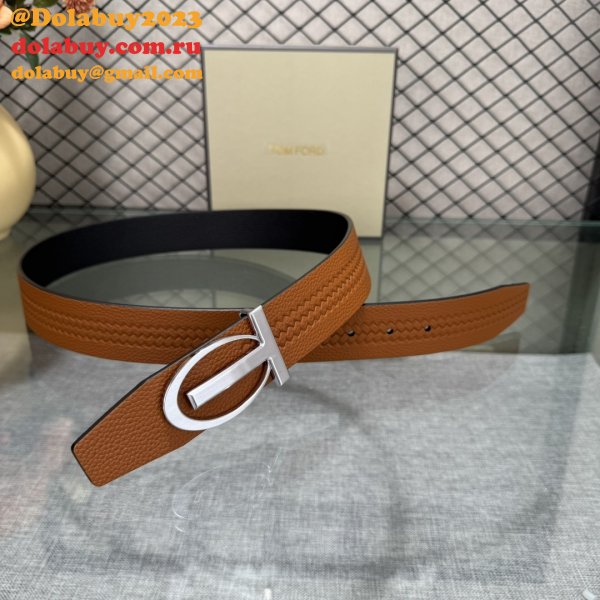 Classic TOM FORD G-Pattern Leather Belt 38MM