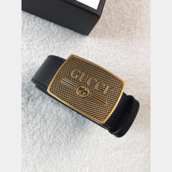 Knockoff Gucci Leather Belt 38mm Black Replica