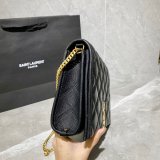 Replicas Saint Laurent Becky Large chain bag in quilted lambskin