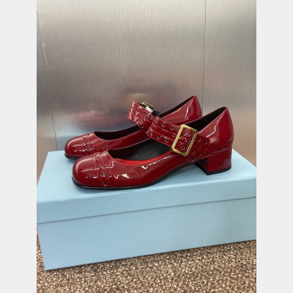 Prada 1:1 Mirror Patent Leather Mary Jane Pumps