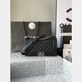 Top Replica CC Le Boy Flap Bag caviar leather 25CM