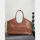 MIU MIU Ivy nappa leather shopping bag BROWN 5BG342