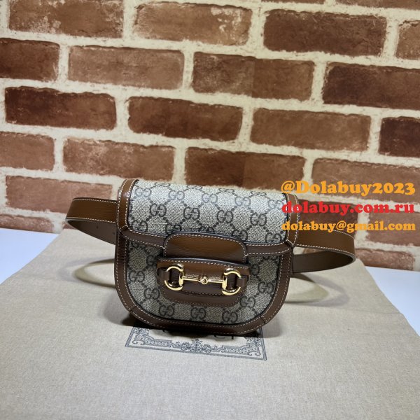 Gucci Duplicate Horsebit 1955 Rounded Belt 760198 High Quality Bag