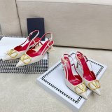 Valentino 1:1 Mirror Slingback Garavani Vlogo Pumps Fake Shoes