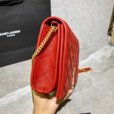 Replicas Saint Laurent Becky Large chain bag in quilted lambskin