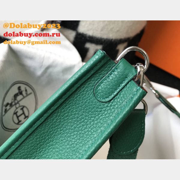 Hermes Evelyne Green Quality AAA+ Replica Handbags