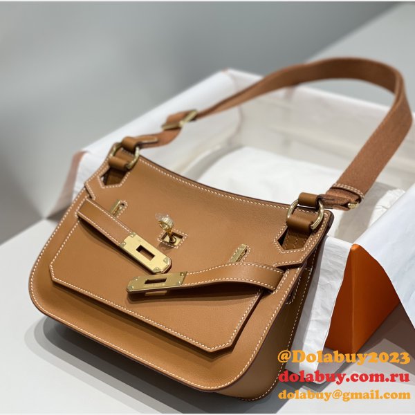 Luxury hermes jypsiere mini calf leather bag