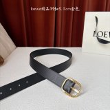 Top Loewe Supple Grain Calf Round Soft Belt 3.2CM
