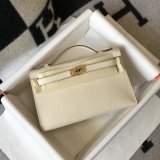 Luxury Hermes EPSOM LEATHER Mini Kelly Pouchette