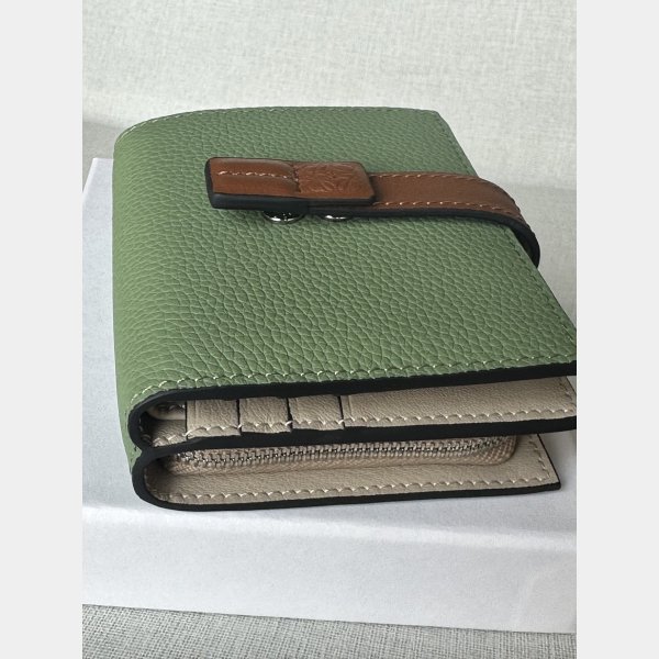 Loewe Compact zip wallet in soft grained calfskin