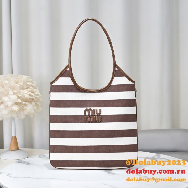 Miu Miu IVY Canvas And Leather Bag 5BG231