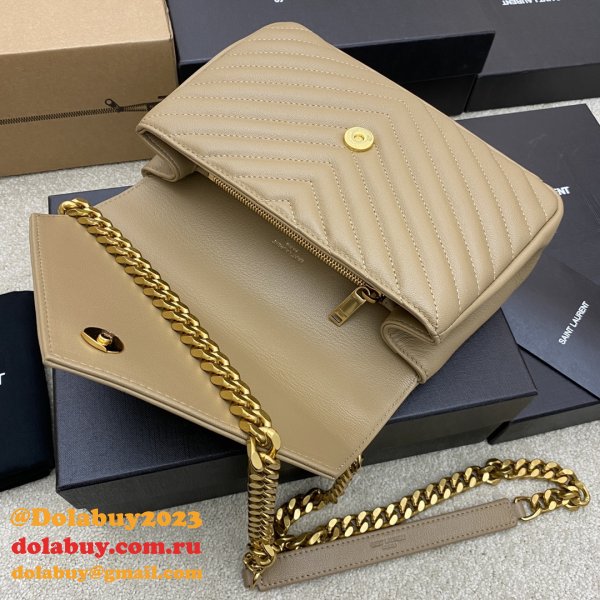 YSL Fake 392737 College Bag in Matelasse Leather