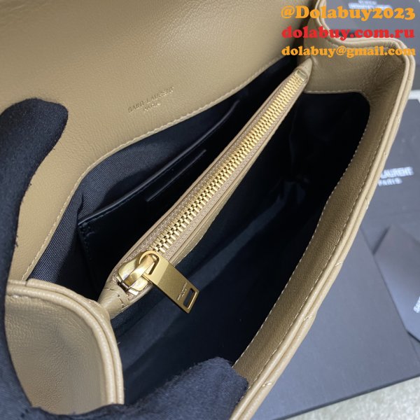 YSL Fake 392737 College Bag in Matelasse Leather