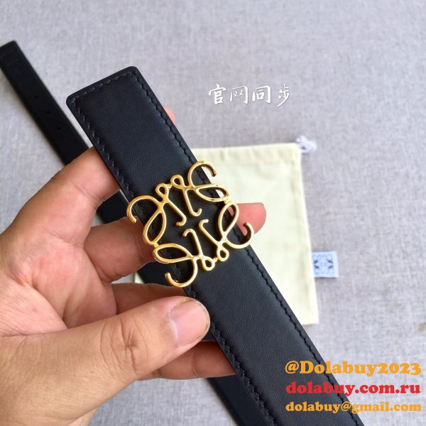 Loewe Top Quality Fashion Anagram 3.2CM Width Replicas Belts