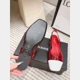 CC Flat Calf Leather Slingbacks Shoes