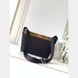 Medium Flex messenger in canvas and suede
